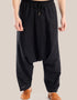 Harem pants with drawstring detail embroidery